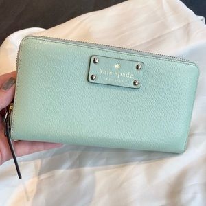 Kate Spade Lacey Bay Street Mint Blue Wallet